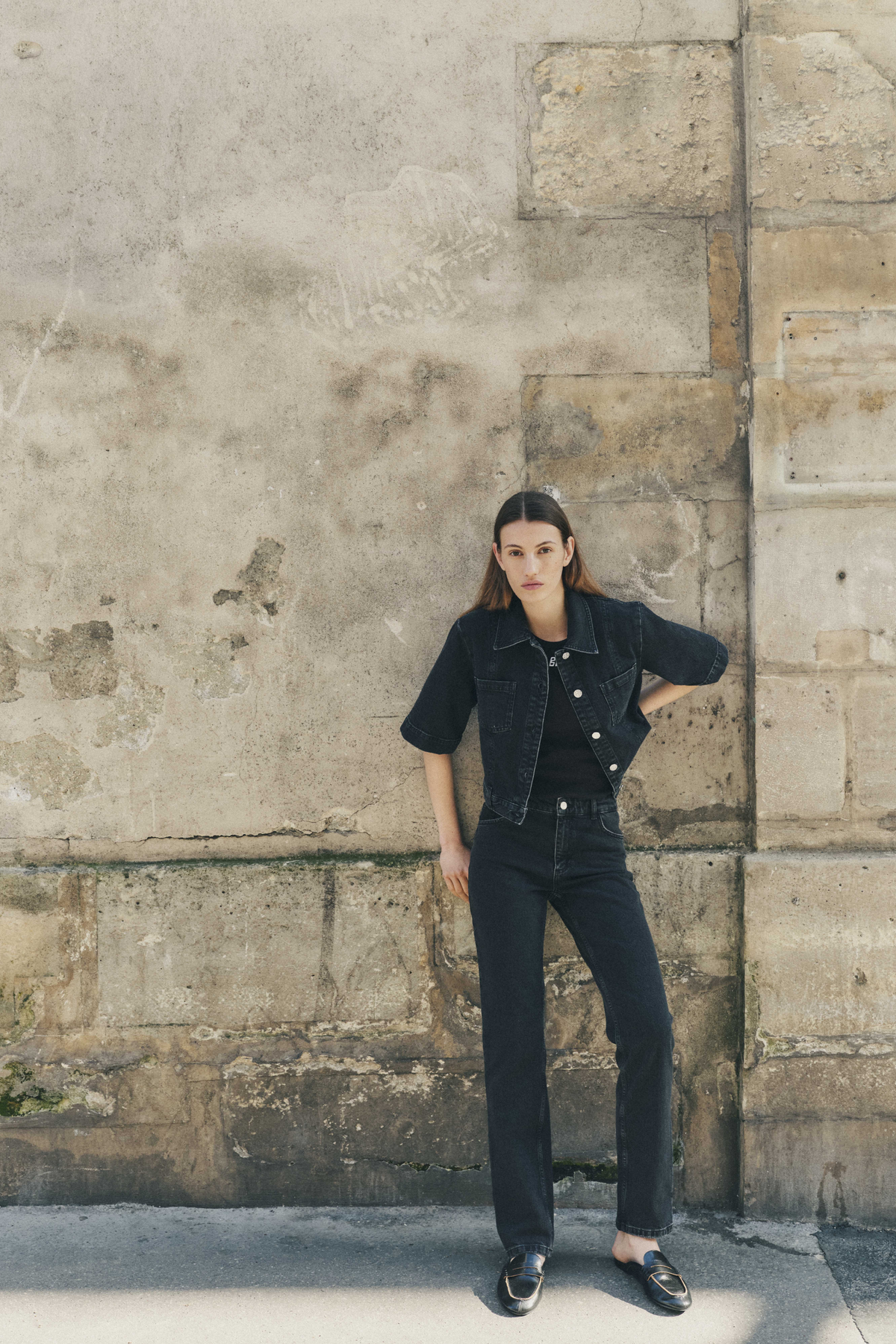 NO 05 SHIRT | Black Washed Denim