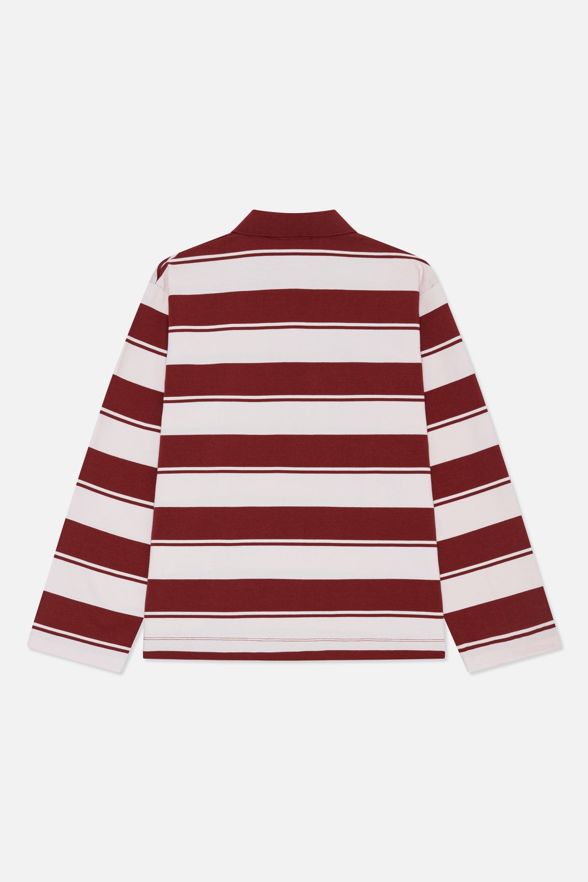 JEANNE TOP | Pink Red Polo Stripe
